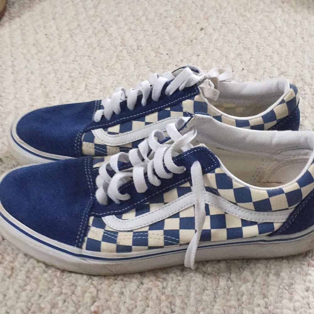Vans old skool checkerboard blue. Open to offers